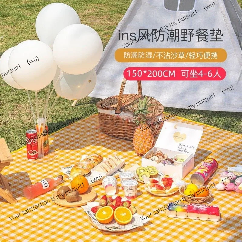 Picnic mat thickened with aluminum mold moisture-proof outdoor picnic camping beach tent waterproof lawn mat portable outing
