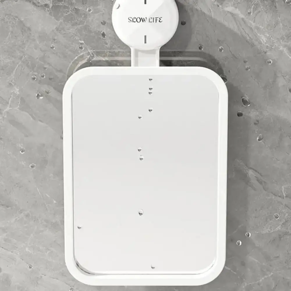 Anti nevoeiro ventosa espelhos de chuveiro resistente forte sucção montado na parede espelhos imagem clara fácil instalar espelho de vaidade feminino