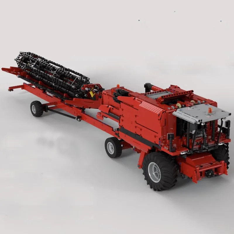 NEW 1:17 Scale MOC-106787 Combine Harvester with Leveling System Building Blocks Bricks Model Toys for Children Birthday Gifts