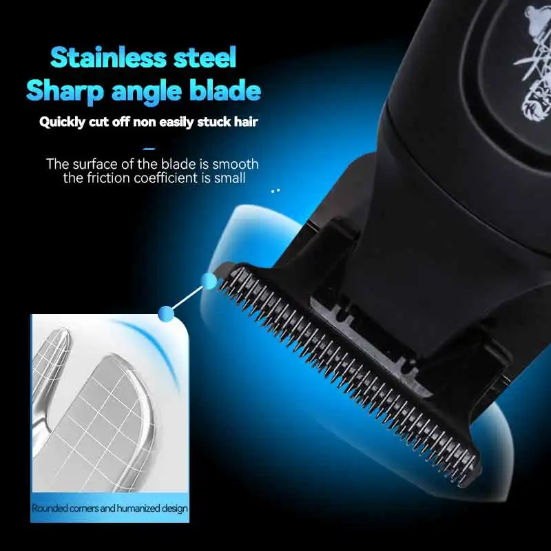 Kemei1747 آلة قص الشعر الكهربائية مقص الشعر اللاسلكي المهنية قابلة للشحن أداة تهذيب اللحية رجل نحت المقص الحلاق