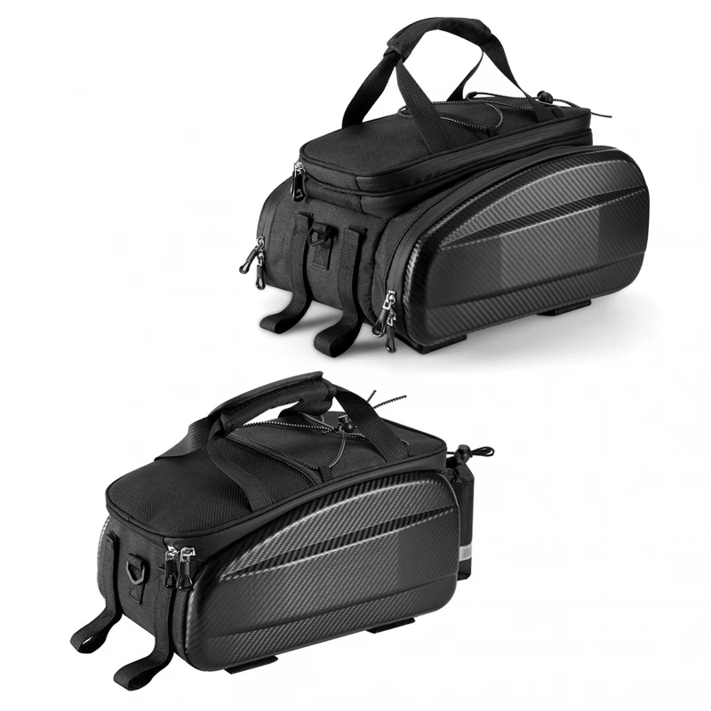 AliExpress NONE Bike Saddle Bags Rear Rack For Mountain Riding Travel Bike Trunk Saddle Seat Bag Carrier with Reflector Bike Bags for Rear Rack