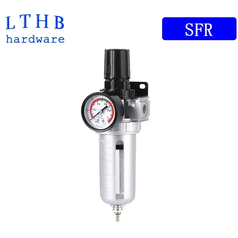 Filtro regulador de aire neumático SFR-200 SFR-300 SFR-400 1/4 1/2 compresor de aire humedad agua aceite lubricador trampa piezas neumáticas