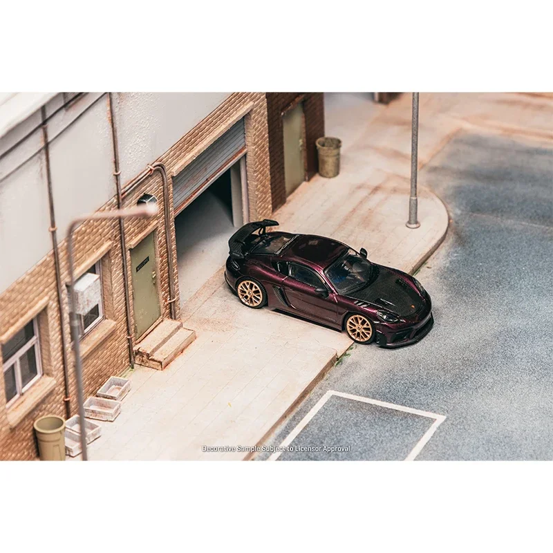 PreSale TW Porsche 1:64 Cayman GT4RS Amethyst Metallic Diecast Car Model Collection Toys Tarmac Works