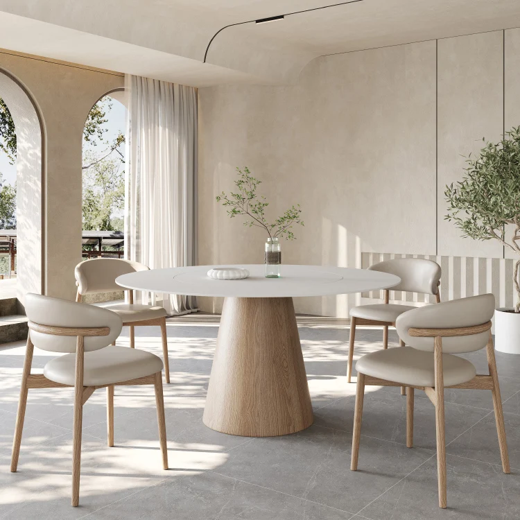 Custom Modern Restaurant Oak Wood Dining Chair Kitchen Restaurant Chair Office Leather Home Coffee Solid Wood Chairs