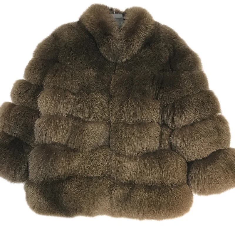 เสื้อโค้ทขนเฟอร์เทียมทรงสลิม คอตั้ง ความยาวปานกลาง สำหรับผู้หญิง คอลเลคชั่นฤดูใบไม้ร่วง-ฤดูหนาว ปี 2023