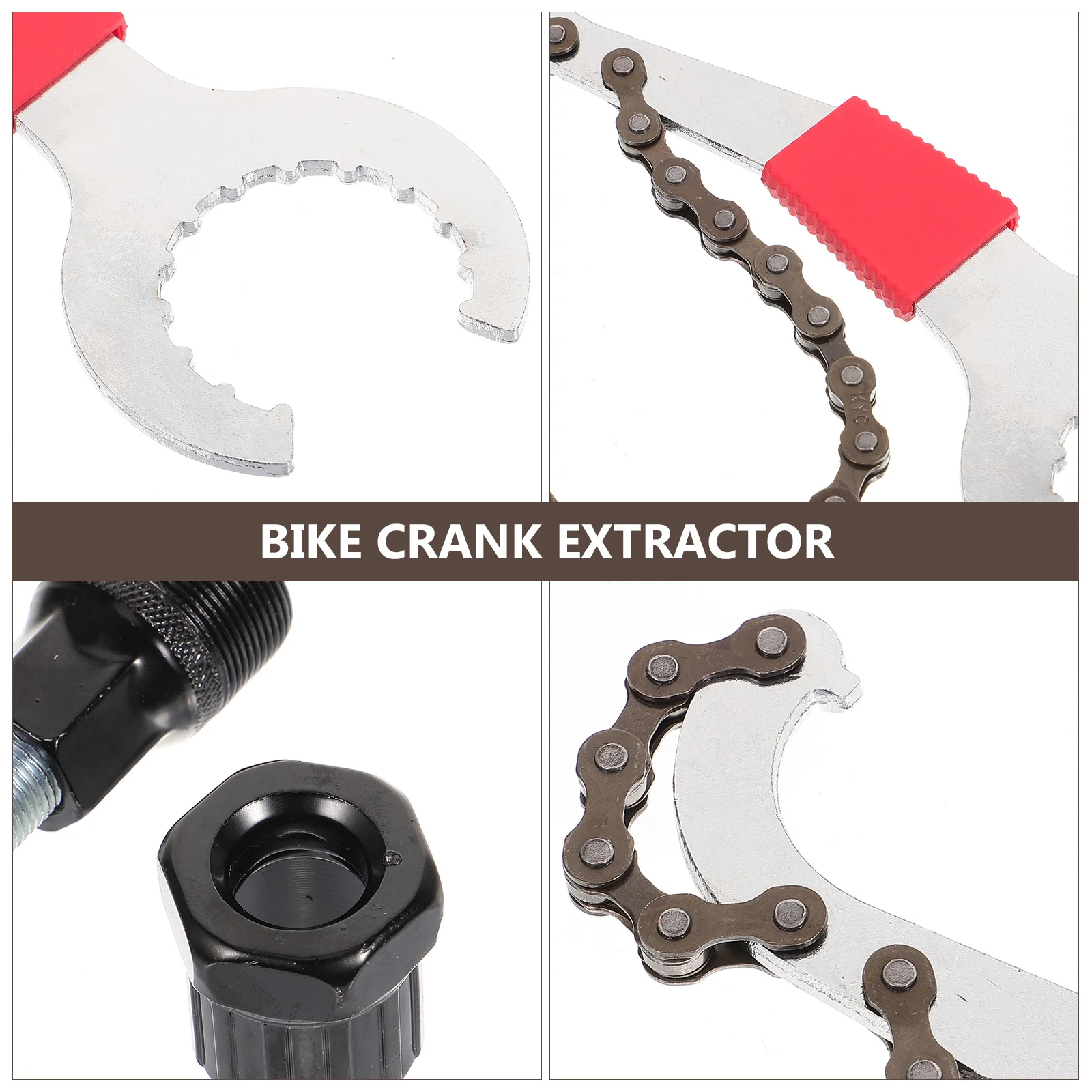 

Bicycle Crankset Puller Stainless Steel Crankshaft Bolt Removal Tool Crank Arm Remover Bottom Bracket Extractor Bike Repair