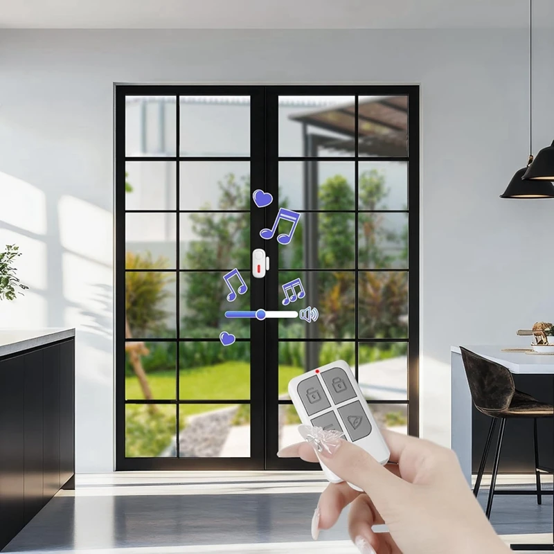 Best-Wireless Door Alarms When Opened With Remote,Door Security Sensor Chime Window Alarm Pool Alarm Door Alarm 2 Pack
