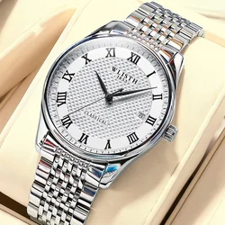 New men's fashionable hollowed out large dial waterproof luminous automatic mechanical quartz watch