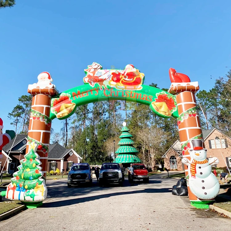 

Wholesale Cheap Outdoor Backyard Holiday Advertising Blow up Entry Archway Christmas Inflatable Arch