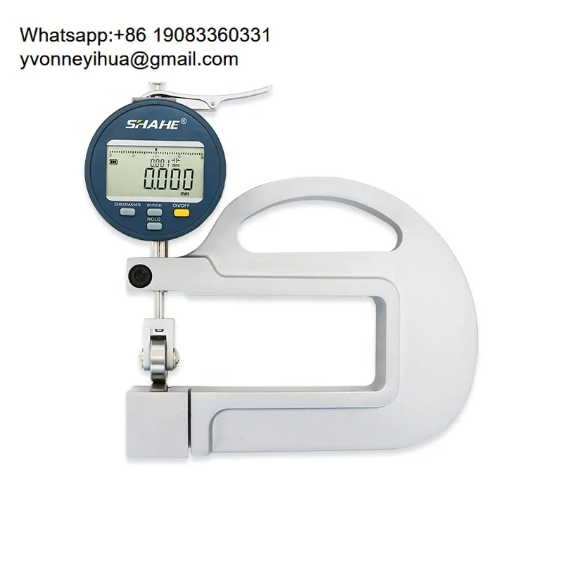 SHAHE High Precision 0.001 Mm Electronic Digital Thickness Gauge 0-0.4 Inch/10mm Measuring Tool Rechargeable Battery