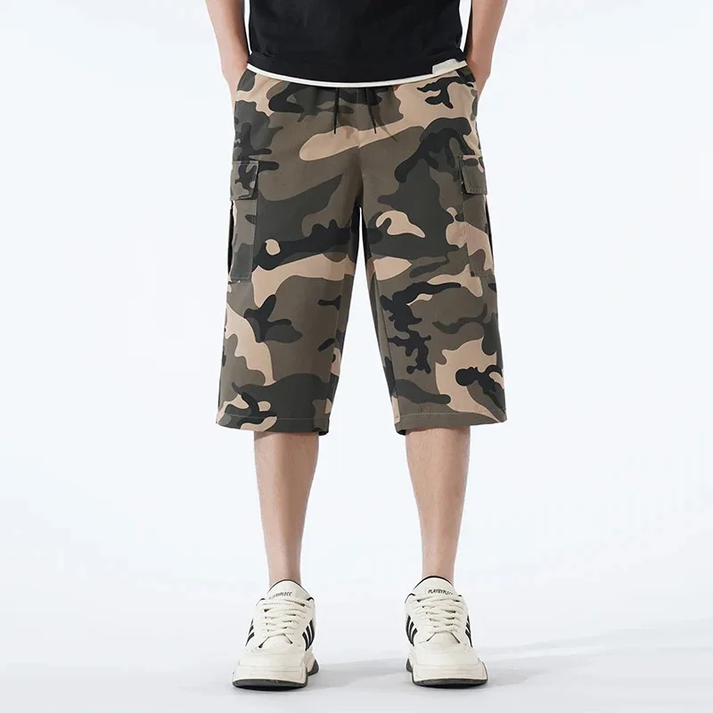 

Working Shorts Men's Camouflage Pants Cropped Pants Men's Middle-aged Men's Pants men's capri pants