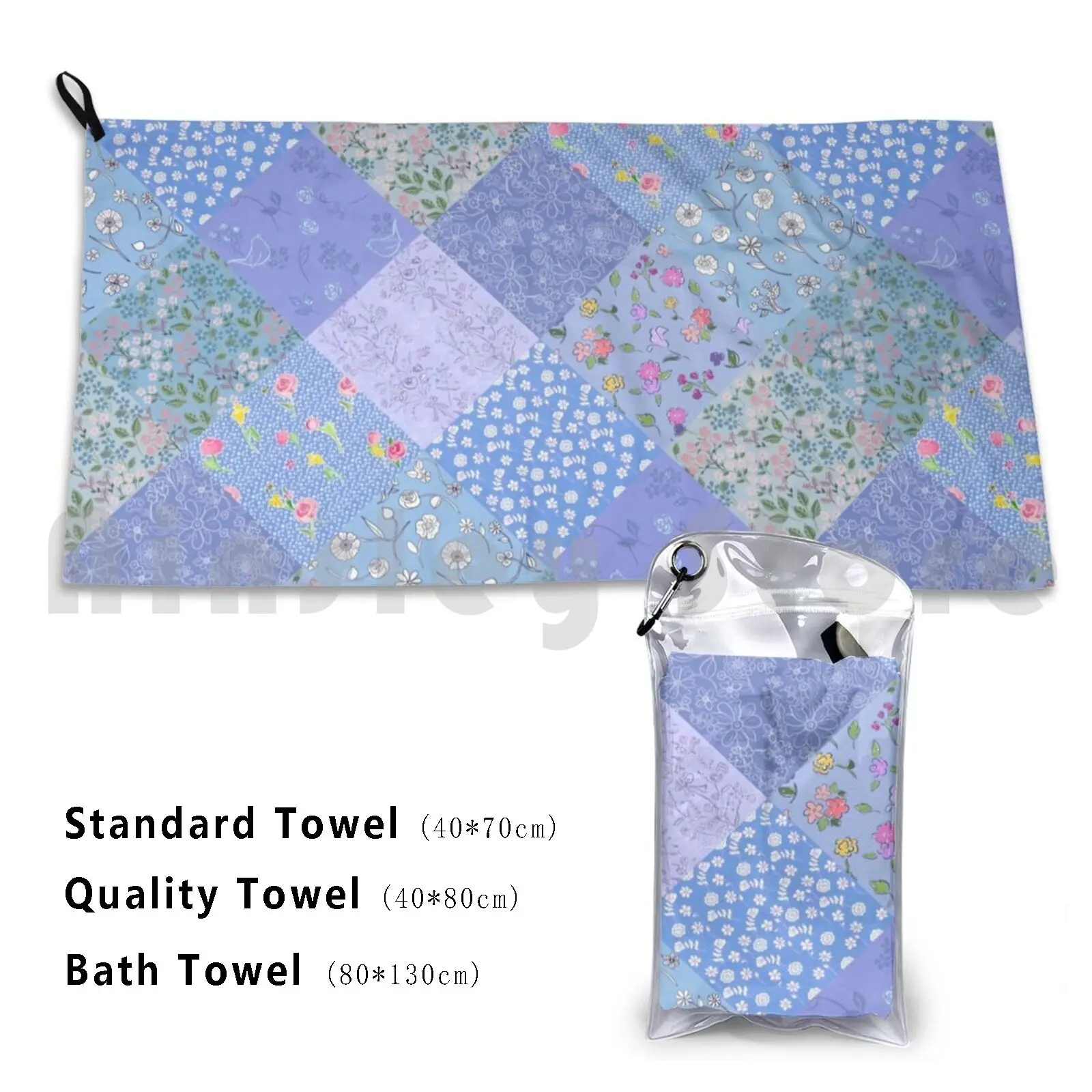Something Blue Diamond Patchwork Quilt By Tea With Xanthe Bath Towel Beach Cushion Patchwork Bohemian Diamond