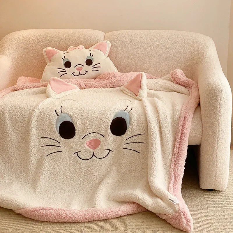 Blanket Cartoon Lamb Velvet Blanket Children Adults Autumn Winter Sofas Bedrooms Double-sided Velvet Blankets Warm Comfortable