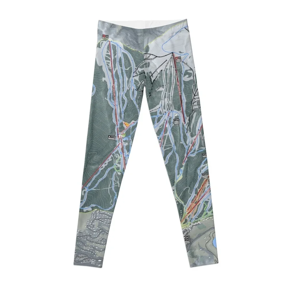 

Snowmass Resort Trail Map Leggings Sports female legging push up sports tennis for Womens Leggings