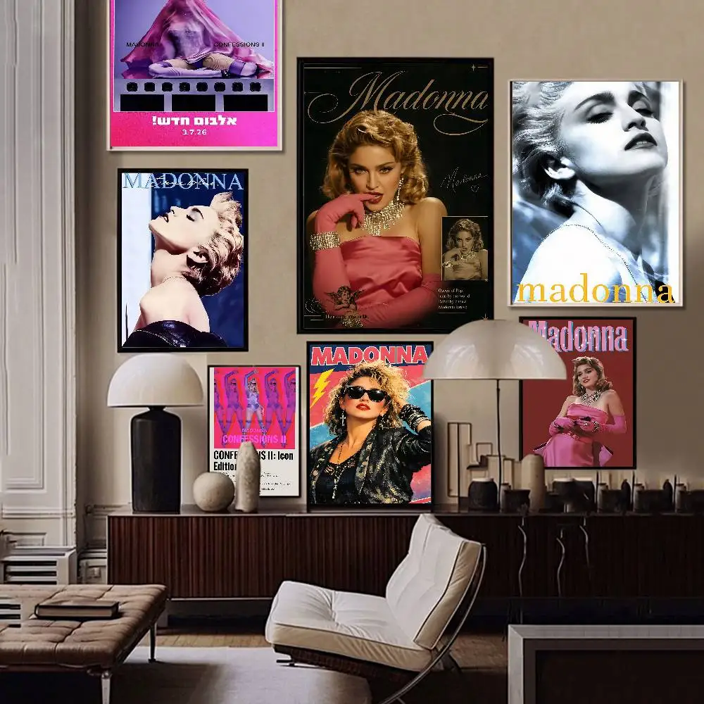 Singer M-MadonnA-A Confessions II Anime Posters Sticky HD Quality Wall Art Retro Posters for Home Kawaii Room Decor