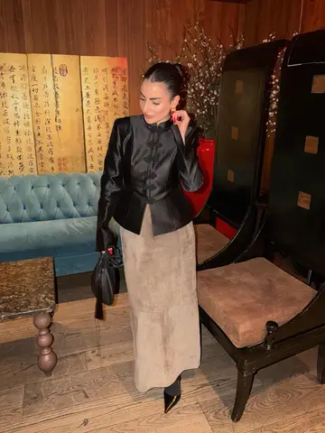 Chic Women Satin Jacket Single Breasted Stand Collar Long Sleeve Cinched Waist Female Coat Fashion Spring Top For Party Outwear