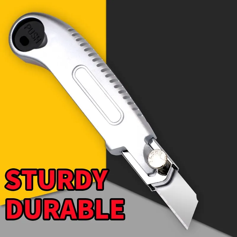 Art Knife Heavy Duty All Steel Thickened Large All Stainless Steel Wallpaper Knife Industrial Grade Durable Tool Holder