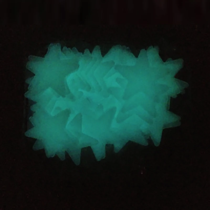 PVC نجوم توهج ملصقات مضيئة في الظلام ليلة الفلورسنت جدار ملصقات فنية للأطفال غرفة السقف المنزل مهرجان الطرف الديكور #5