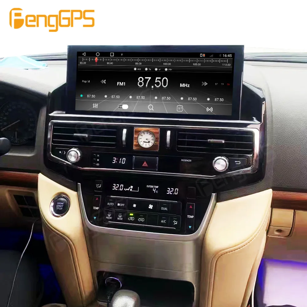 Car Radio CarPlay 12.3 Inch Android 13 For Toyota Land Cruiser 200 2008-2021 Touch Screen Multimedia Player GPS Navigation DSP
