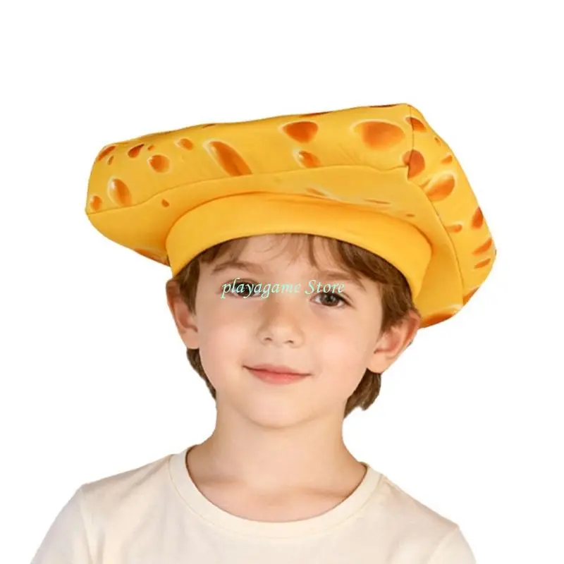 Y88A Divertente Cappello da Formaggio, Divertente Novità Cappello Pazzo Cappello Sciocco Divertenti Accessori per Costumi dei