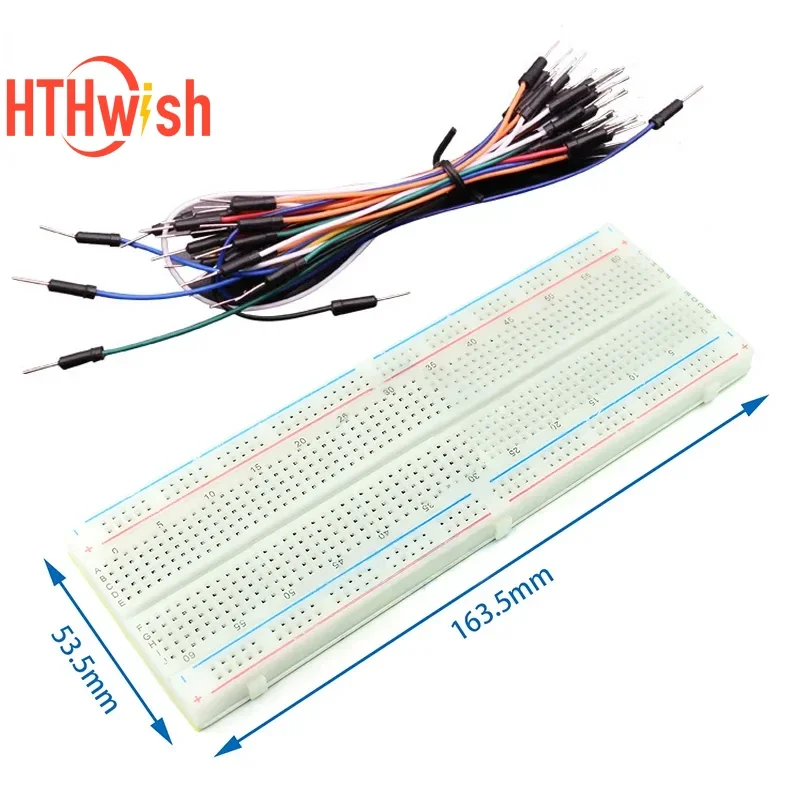 400 830 750 Tie Points PCB Breadboard Power Board Mini Test Protoboard For DIY Bus Test Circuit Board 65 Jumper Wires