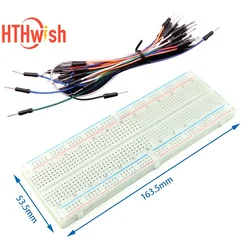 400 830 750 Tie Points PCB Breadboard Power Board Mini Test Protoboard For DIY Bus Test Circuit Board 65 Jumper Wires