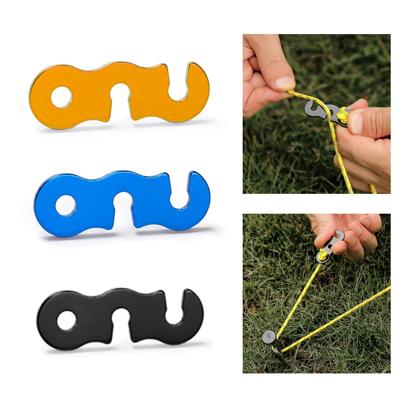 

10/20Pcs Tent Rope Buckles Aluminum Alloy Outdoor Camping Wind Rope Stopper Wigwam Awning Adjustable Buckle