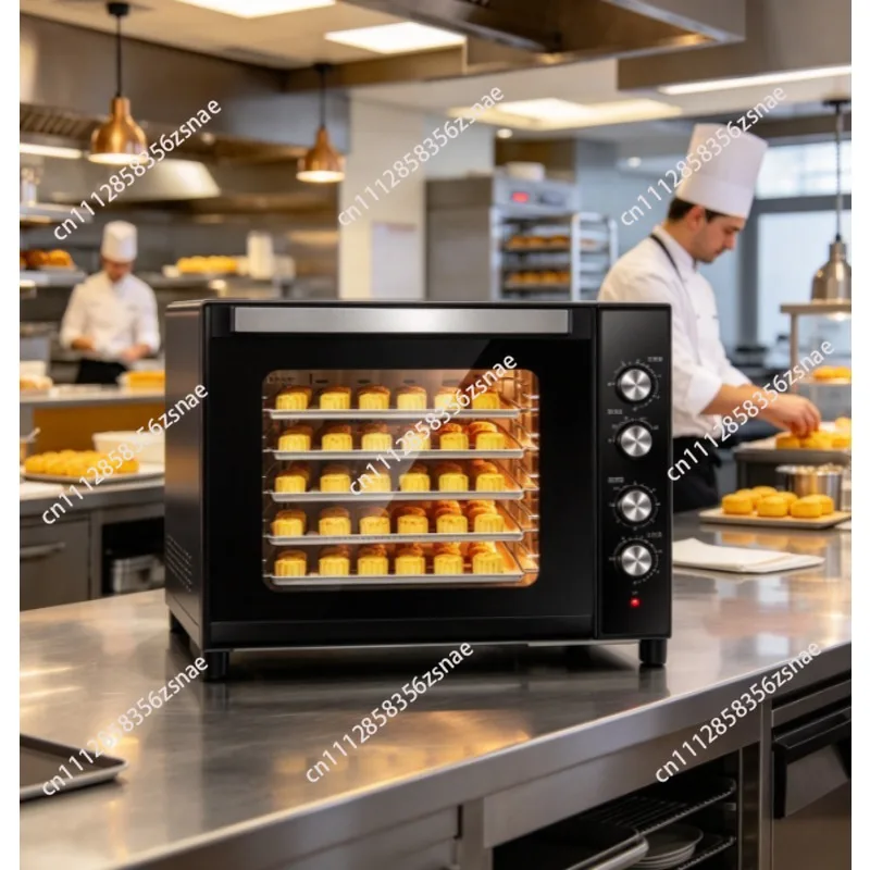 Commercial Convection Oven Large Capacity Multi Layer Stainless Steel Adjustable Temperature for Bakery Bread Baking Home Use