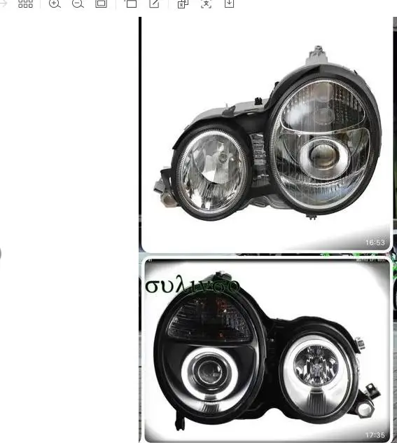 

1999-2001 Year For Benz W210 E200 E230 E240 E280 E320 LED Angel eyes Head Lamp Black Housing SN