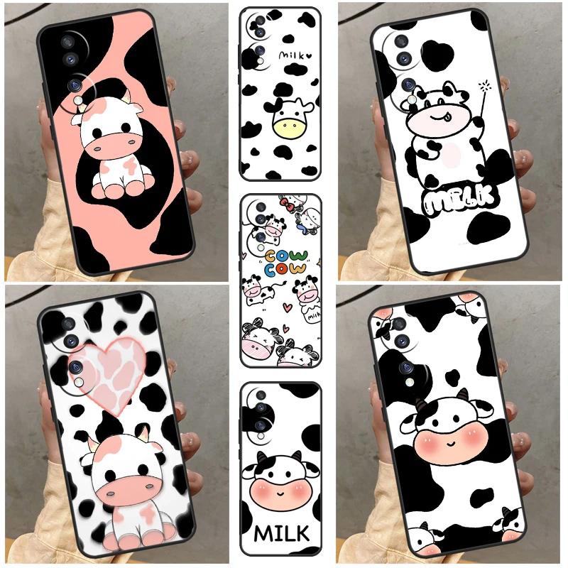 Dairy Cattle Cow Speckle Case For Huawei P20 P30 P40 P50 Pro Lite Nova 5T P Smart 2021 Honor 50 70 X7 X8 X9 Cover