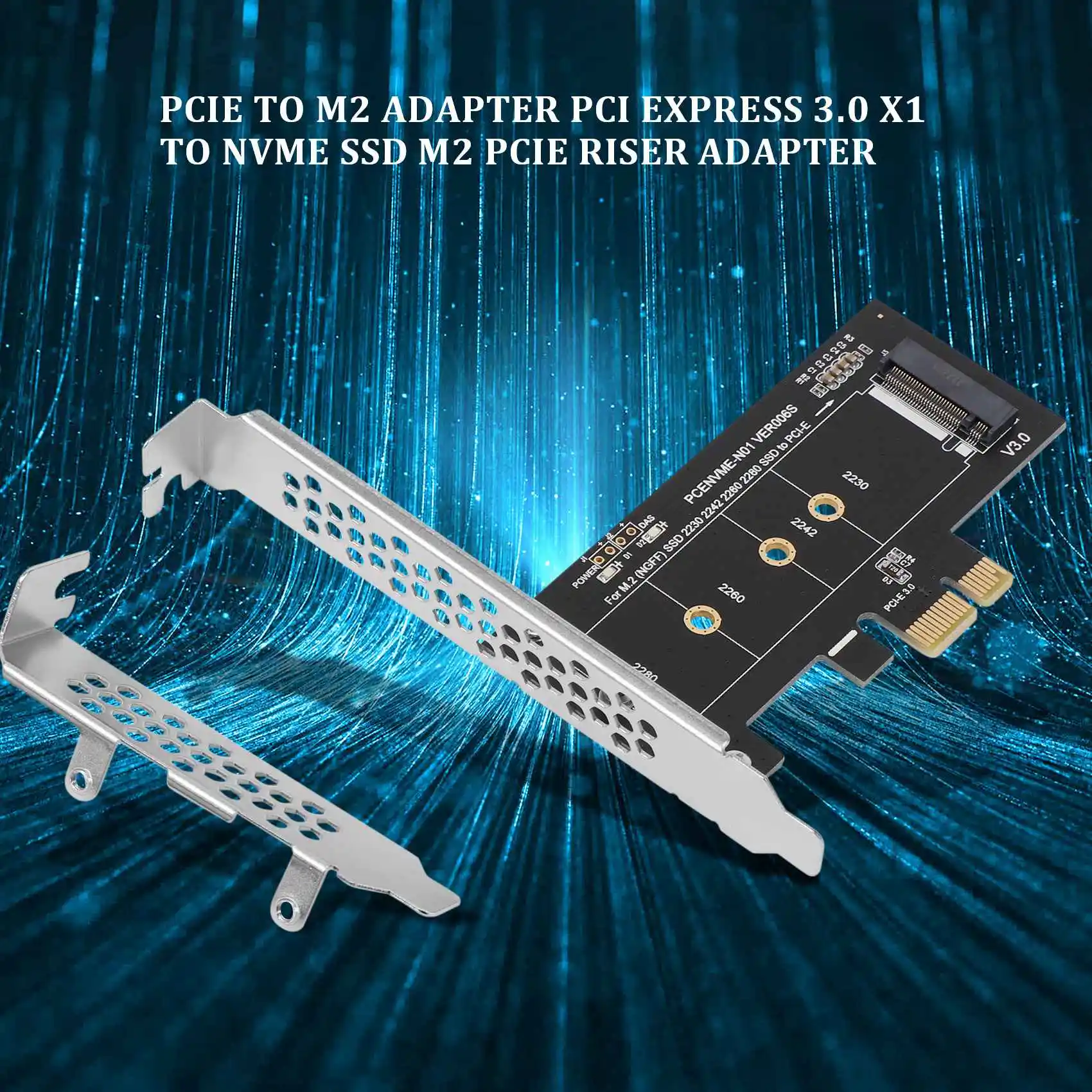 PCIE to M2 Adapter PCI Express 3.0 X1 to NVME SSD M2 PCIE Raiser Adapter Support 2230 2242 2260 2280 M.2 SSD