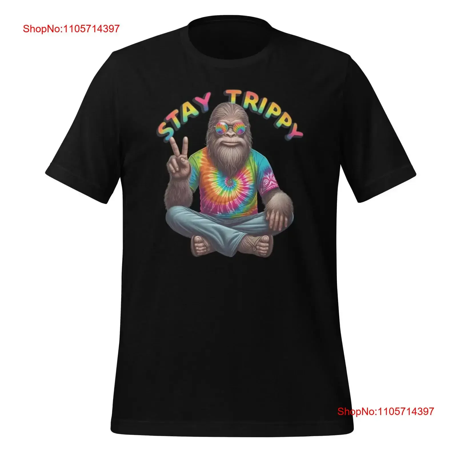 Groovy Bigfoot Stay Trippy T Shirt vintage Washed fashion designer clothes Versatile Soft Stretched Stylish Breathable graphic