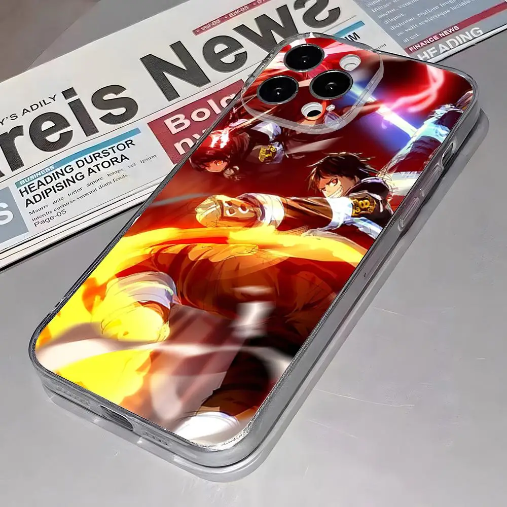Чехол для телефона Action Anime F-Fire Forces для iPhone 17 16 Pro Max 15 14 13 11 12 Mini Xs X Xr 7 8 Plus Se, прозрачный