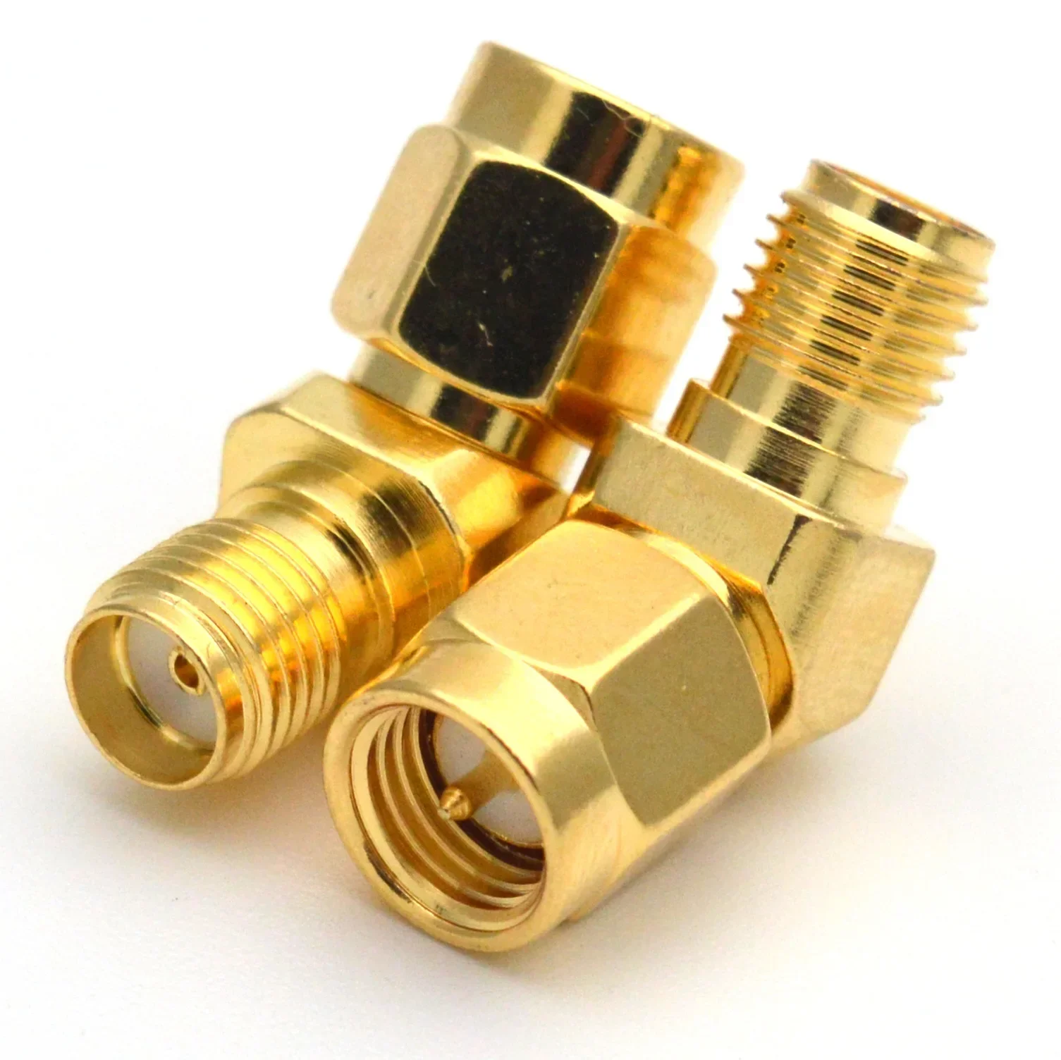 5pcs  SMA adapter SMA male to SMA female elbow 135 degrees 45 degrees inclined SMA-JKW pure copper