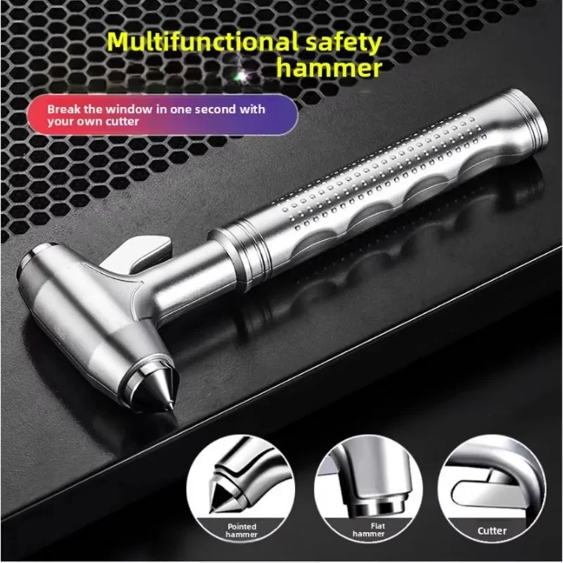 New Car Window Breaker Emergency Escape Tool with Seat Belt Cutter Carbon Steel Life-Saving Car Tool HotCar Safety Hammer