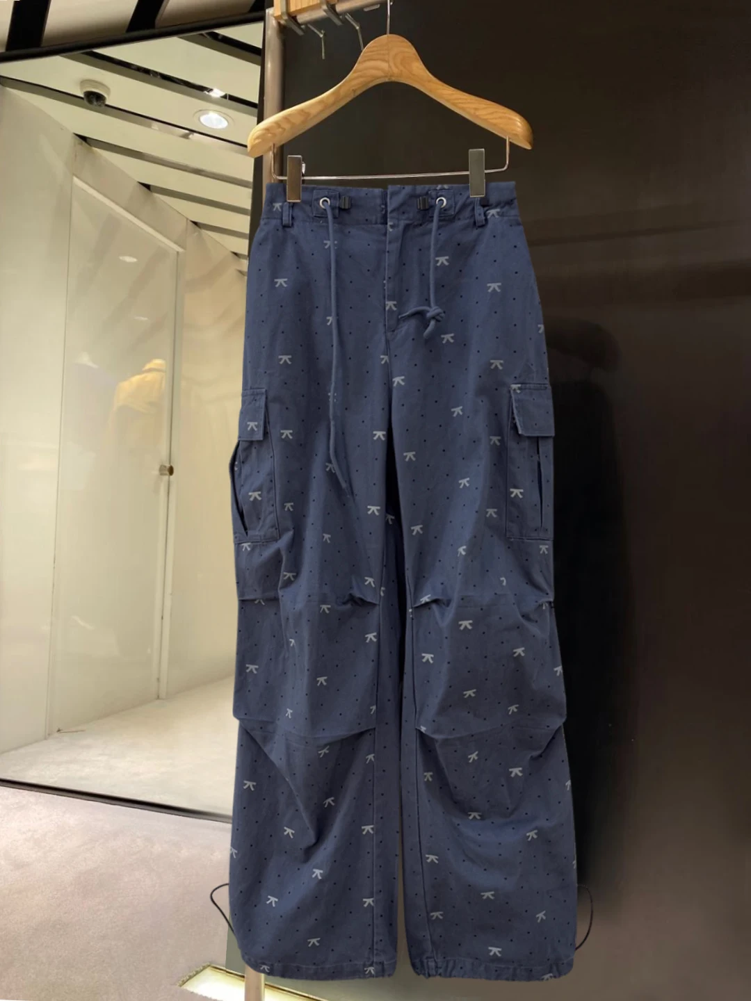 

Повседневные прямые брюки с принтом для женщин, свободный крой, в стиле рабочей одежды, осенняя мода, новинка, удобные хлопковые брюки