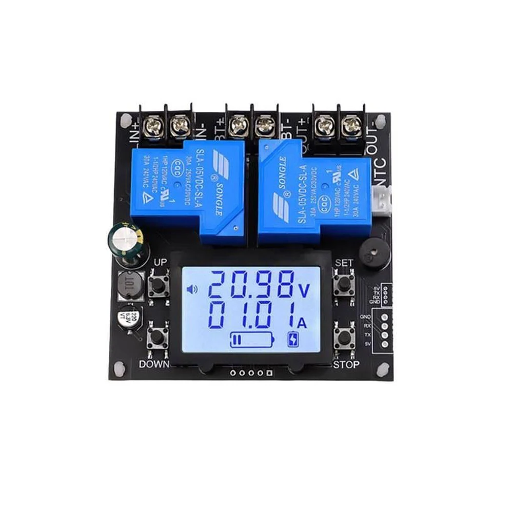30A Auto Battery Charge Discharge Manager 10-110V UPS Module Undervoltage Overcharge Protect High Precise 0.01A 0.01V Resolution