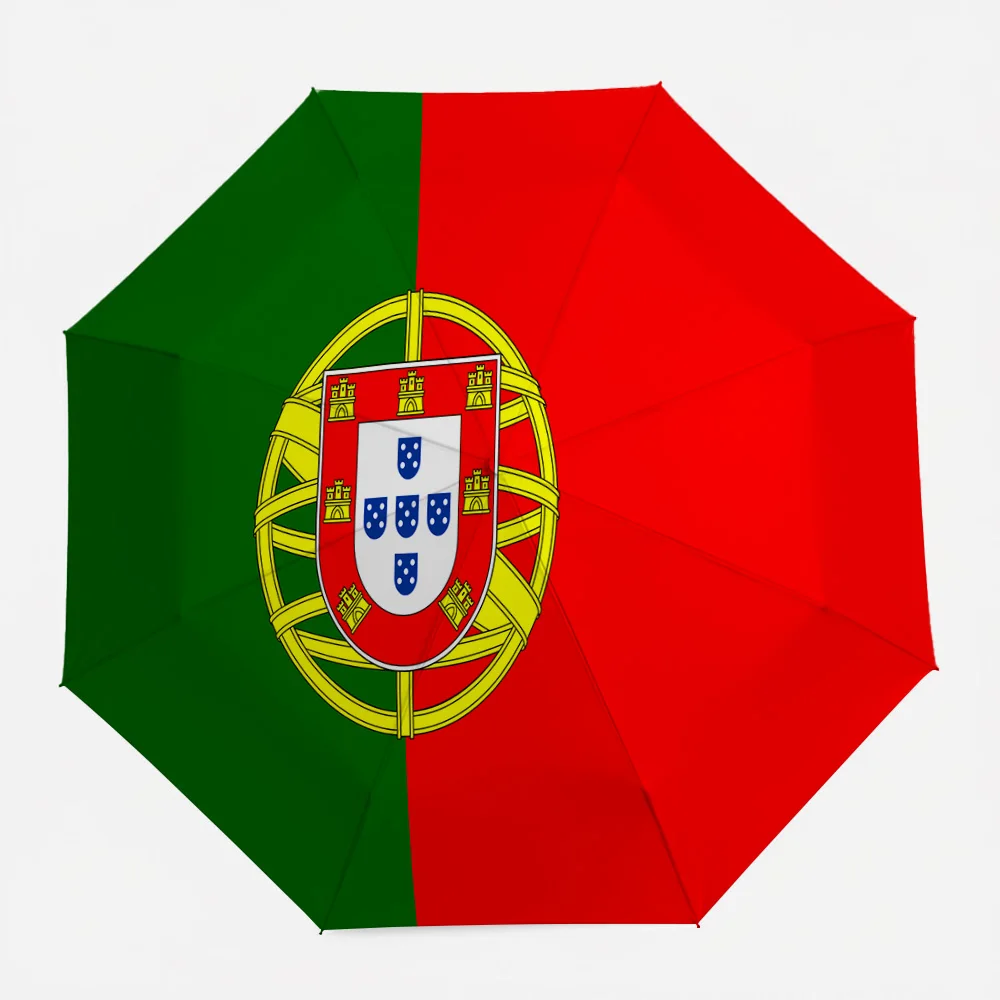 

Зонт с флагом Португалии, ветрозащитный складной зонт, патриотический сувенир для спортивных мероприятий и повседневного использования