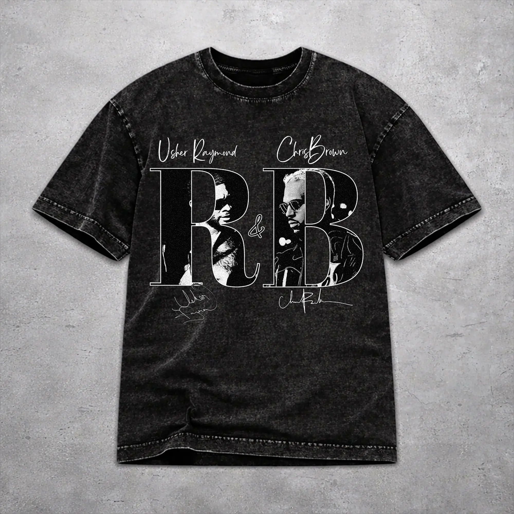 Women Men Chris Brown Usher R&B Tour 2026 T Shirt Graphic Printed Washed Vintage  Harajuku T-Shirts