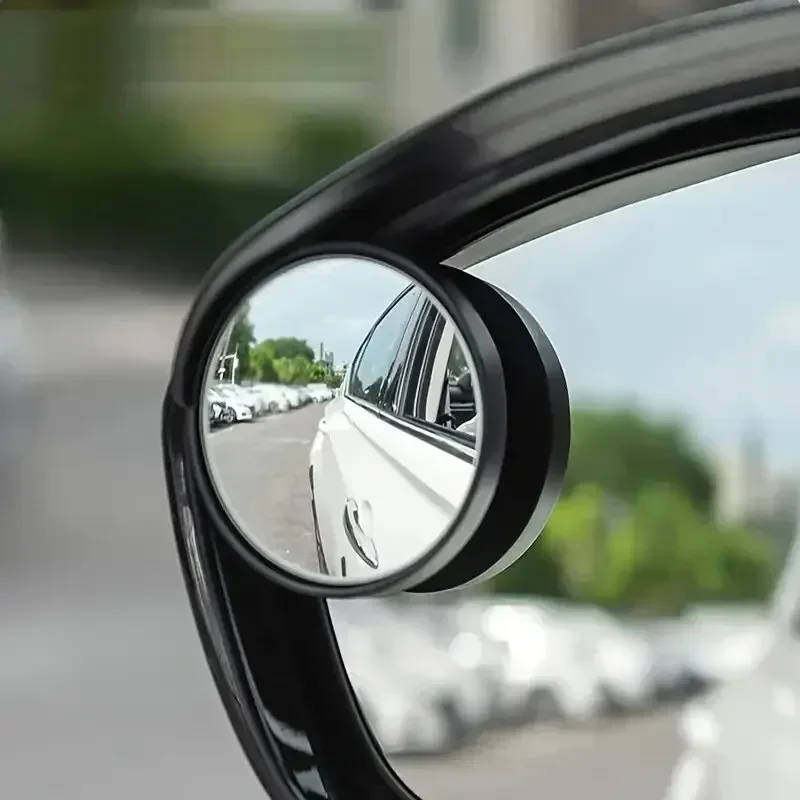 Car Rearview Rain Eyebrow Blind Spot Mirror Small Round Mirror Rain Cover  Wide Angle Frameless Parking Auxiliary Mirror