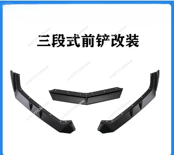 Front Bumper Lip For  Corvette C8 Stingray Z51 Splitter Winglet Spoiler Carbon Fiber Look Glossy Black