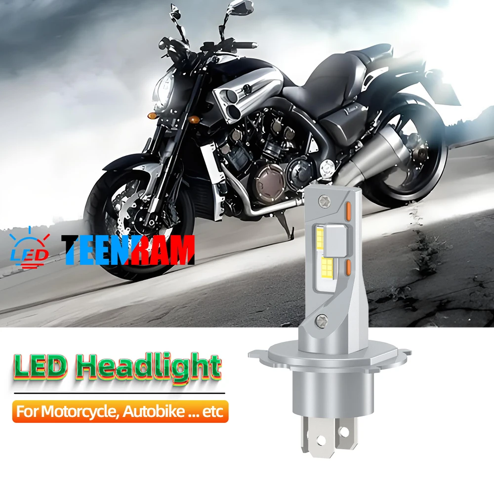 1PC H1 H4 H7 H11 LED Motorcycle Headlight Bulb 18000LM Moto Spotlight CSP 3570 Hi Low Lamp 12V 65W Scooter Autobike Accessories
