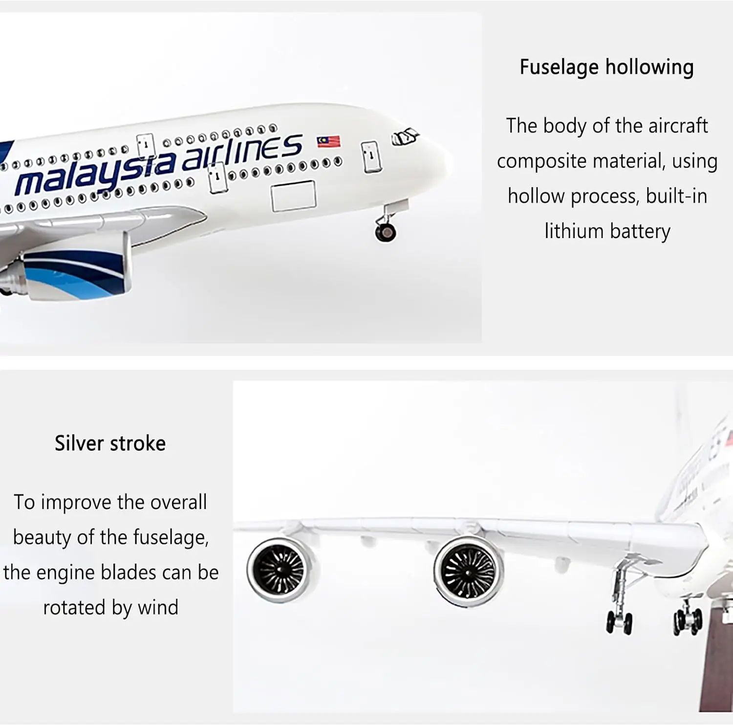 

46CM 1:160 Scale a380 Aviation Malaysia Airlines Miniature Airplane Model Plane Metal Scale Aircraft home decor items