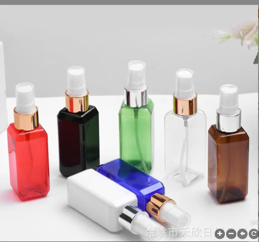 50ml plastic PET pump bottle serum toner essence sample testing moisture toilet water whitening mist sprayer cosmetic packing