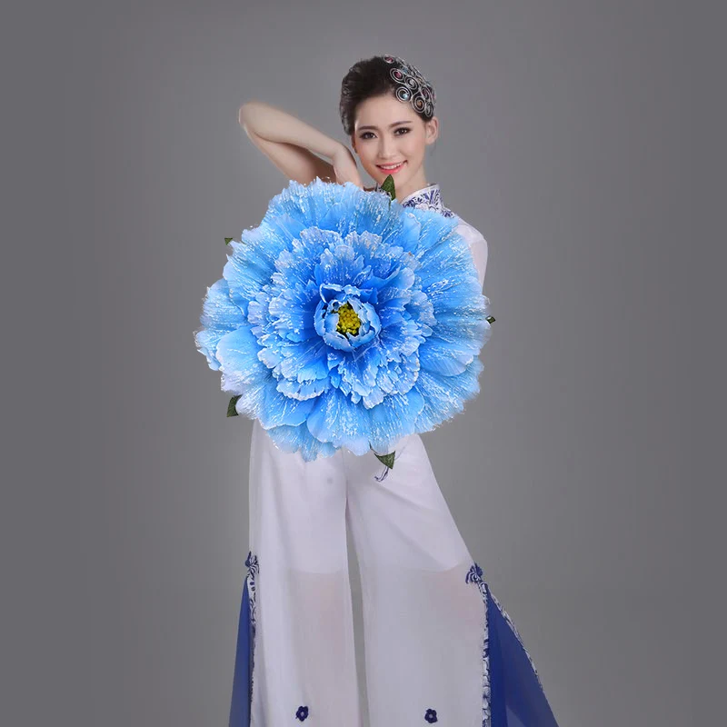 6PCS﻿ Festival celebration Dance props performance Peony FLOWER Wedding Background Decorative Flower Wall For Home Decoration