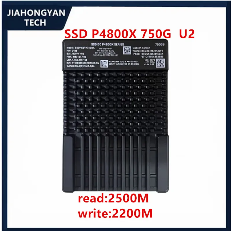 ต้นฉบับสำหรับ Intel Opus P4800X 375g 750g 1.5TB U.2 Enterprise Solid State Drive Service SSD