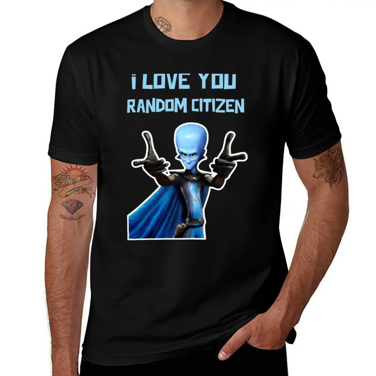 

MEGAMIND-футболка Random Citizen, забавные подарки, винтажные футболки с графикой для мальчиков, тяжелые футболки с животным принтом для мужчин