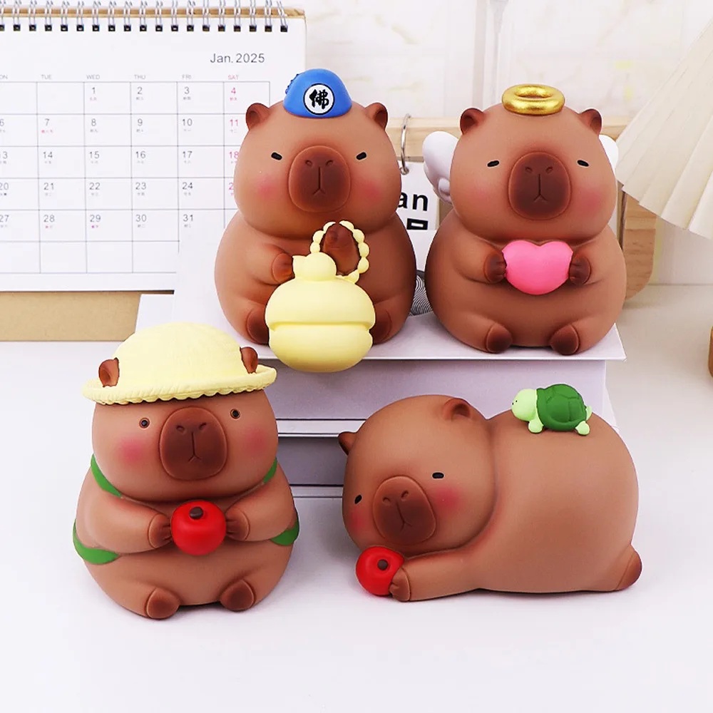 Réservoir d'épargne Capybara tirelire modèle décoratif Capybara tirelire dessin animé à collectionner Capybara enfants boîte de rangement