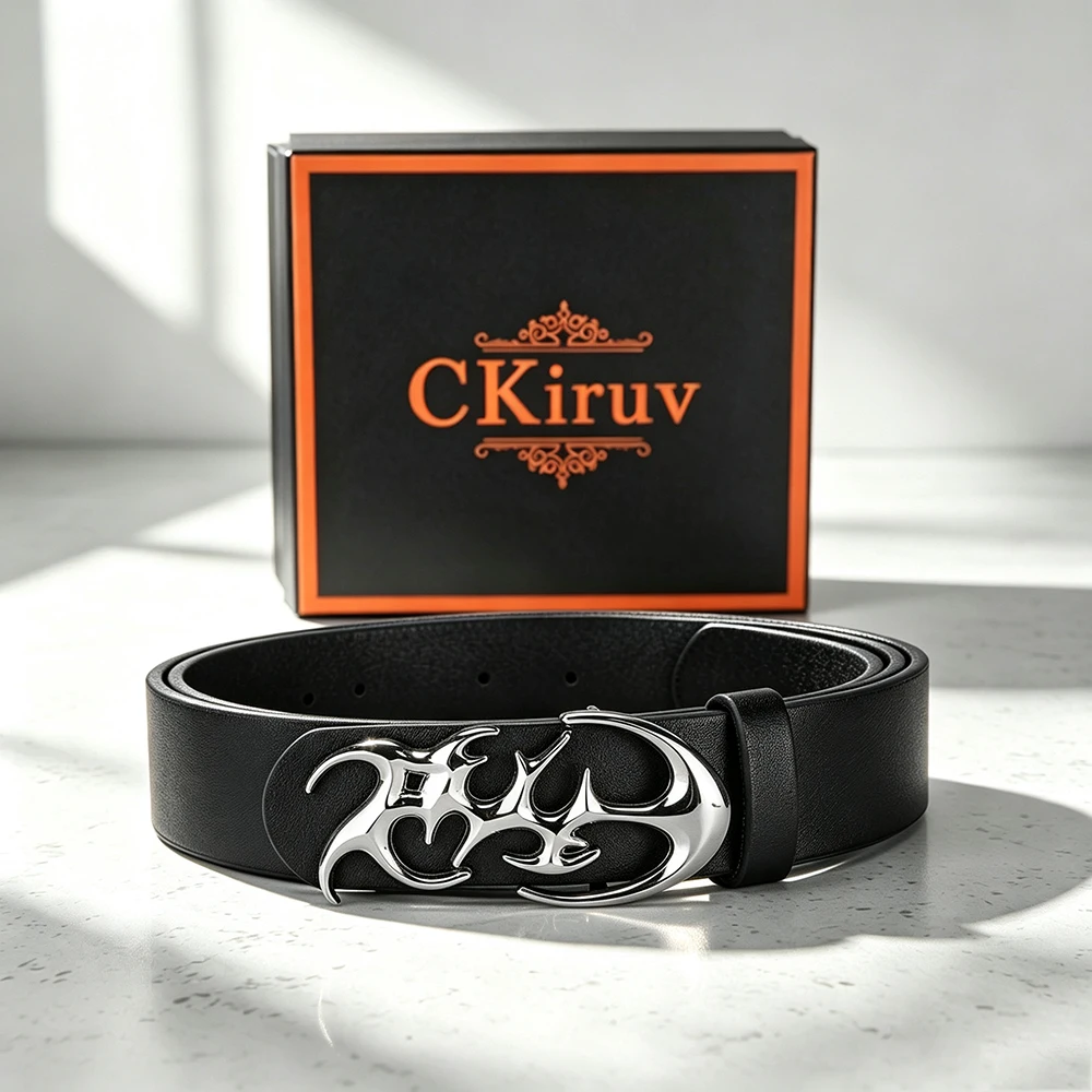 2pcs Fashion Retro Men's Geometric Belt Gift Box Set High Quality Men's Casual Wear Belt Ideal Gift For Boyfriend and Father