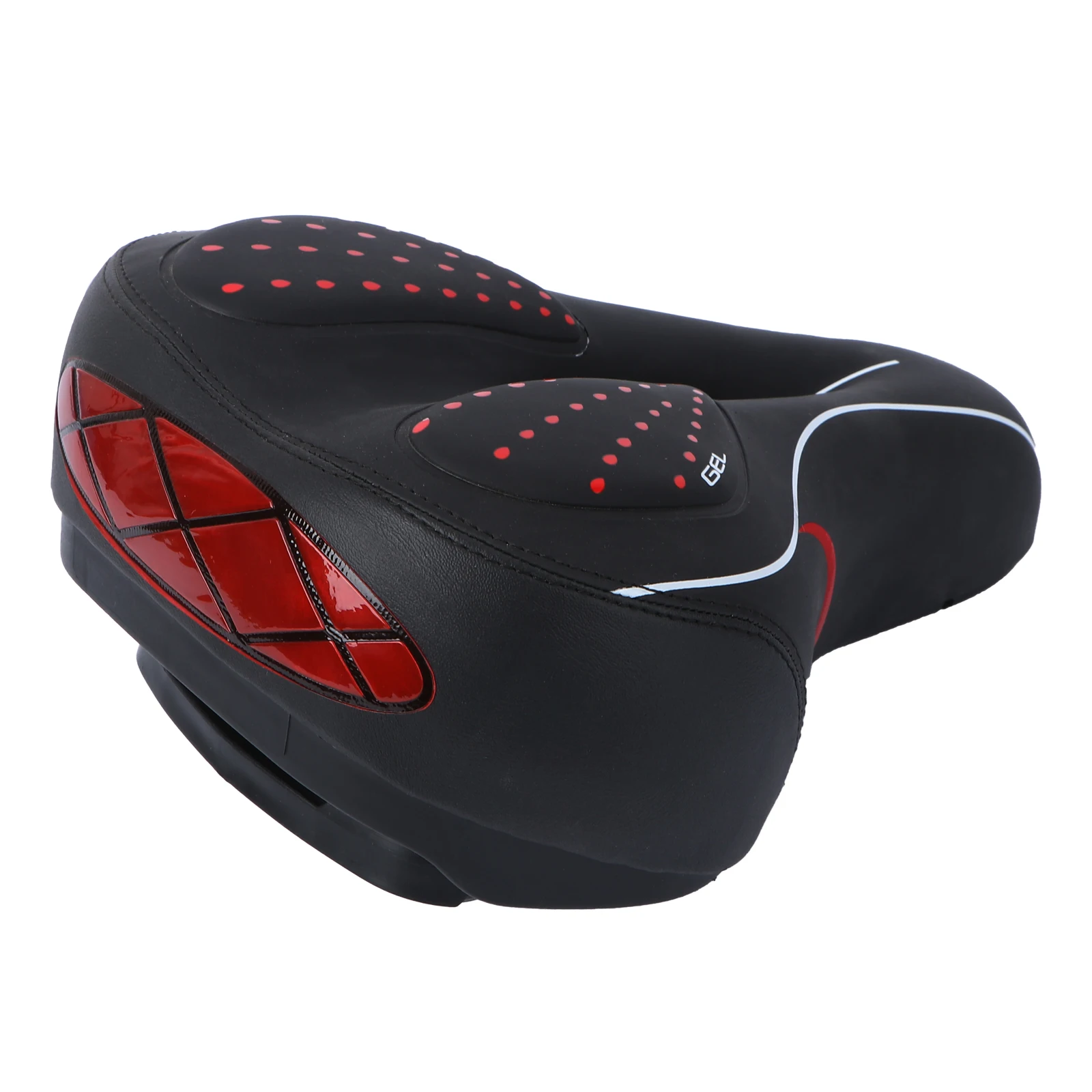 

Silicone Thickened Bike Saddle Red Black Breathable Shockproof Comfortable Riding Seat Cushion for Mountain Road Racing Bike